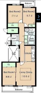 リュゼ経堂【1階】の間取り