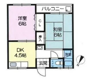 マンション若葉【2階】の間取り