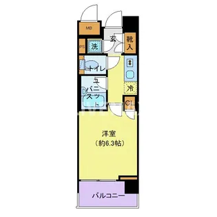 パレステュディオ芝浦City【10階】の間取り