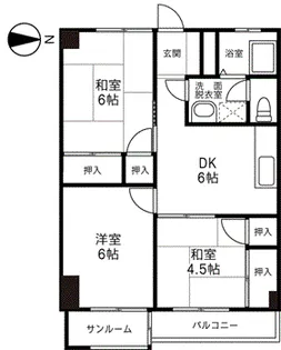 スカイコーポ【1階】の間取り