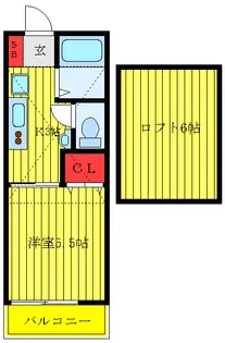 メゾンドエスポアール【2階】の間取り