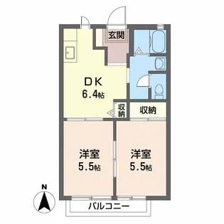 シャーメゾン三石【2階】の間取り