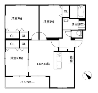 いちじょう館【3階】の間取り