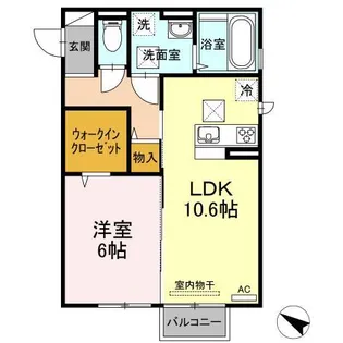 ル ソレイユ湯田【1階】の間取り