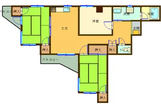 サザンブライト志手【3階】の間取り
