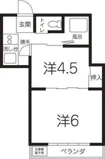 第一ハイツグリーン(甲府市相生2)【4階】の間取り
