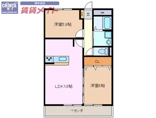 グリーンハイツ2【1階】の間取り