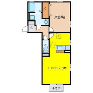 岐阜県大垣市三塚町【アパート】の間取り