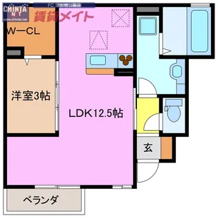 RESIDENCE高茶屋 A棟【1階】の間取り