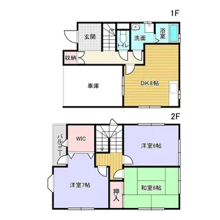 奈良県奈良市法蓮町【一戸建】の間取り