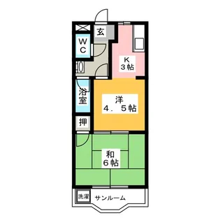 シャンブルクレールUI【1階】の間取り