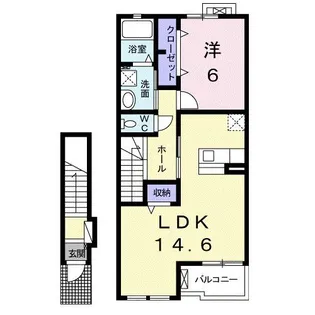香川県高松市田村町【アパート】の間取り