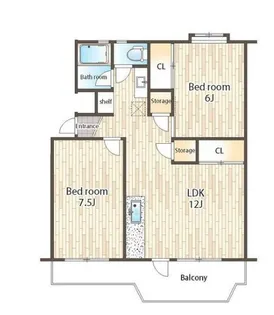 海老名プラーザ19号棟【5階】の間取り