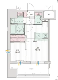 グランフォーレプライム千早【3階】の間取り