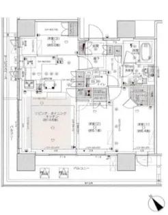 ウェリスタワー愛宕虎ノ門【19階】の間取り