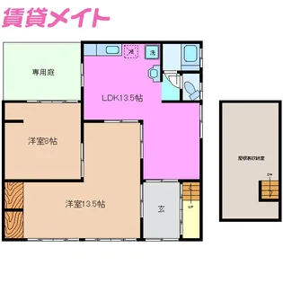 三重県四日市市富田一色町【一戸建】の間取り
