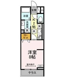 東京都府中市若松町1【アパート】の間取り