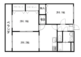 シャルムメゾン西本町【1階】の間取り