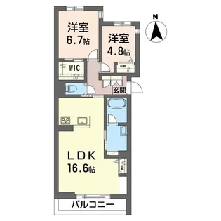 グランコート浦和【2階】の間取り
