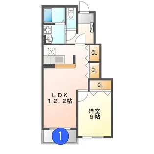 ポートヒルズT【1階】の間取り