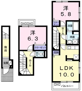 アンジュ東原Iの間取り