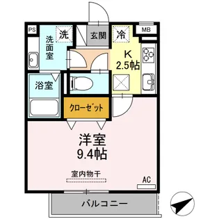 ヒールコート【2階】の間取り