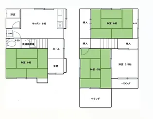 大阪府枚方市池之宮2【一戸建】の間取り