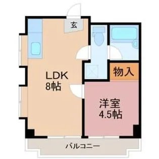利久マンション【4階】の間取り