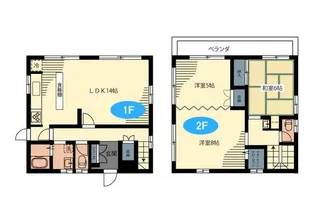東京都世田谷区東玉川1【一戸建】の間取り