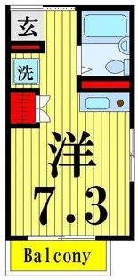 クリスタ北千住【2階】の間取り