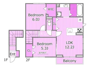 フォルテーヌイイクラ II【2階】の間取り