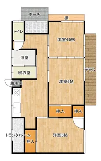 山形県山形市鳥居ケ丘【一戸建】の間取り