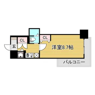 1Kの間取り画像