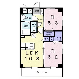 サウスブリーズ【1階】の間取り