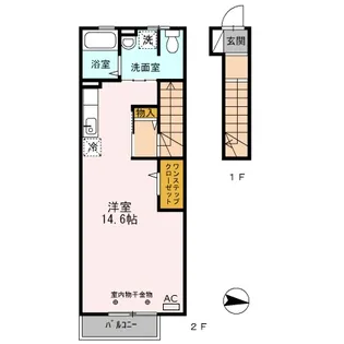 プラム・フラッツ【2階】の間取り