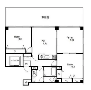 エムメイト綱町【1階】の間取り