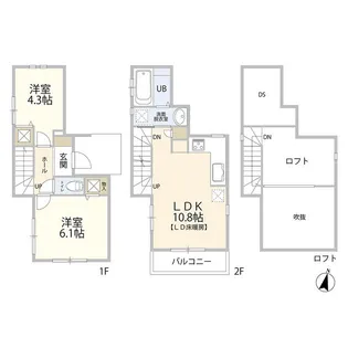 神奈川県横浜市港北区新吉田東6【一戸建】の間取り