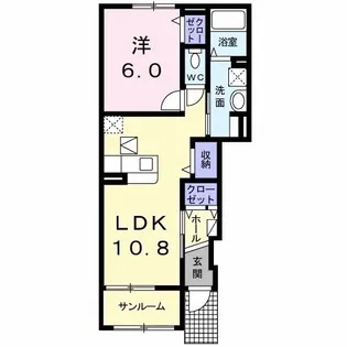 ボンヌール諏訪【1階】の間取り