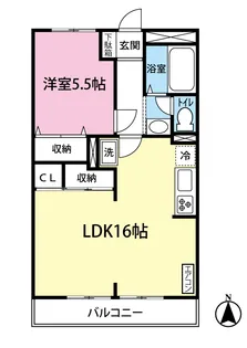カサグランデMOTOKI【1階】の間取り