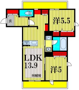 千葉県柏市中央町【マンション】の間取り