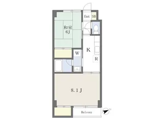 ハイムスT1【4階】の間取り