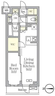 アジールコート都立大学【3階】の間取り
