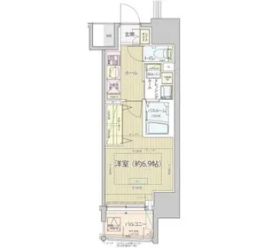 東京都港区高輪1【マンション】の間取り
