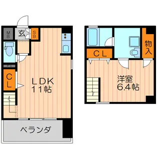 ブランミュール文の里【6階】の間取り