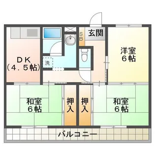 ビレッジハウス津 2号棟【3階】の間取り