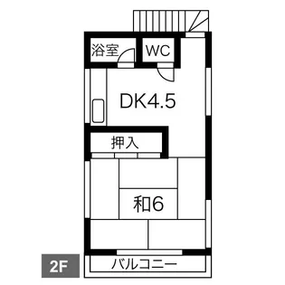 二宮ハイツ【2階】の間取り