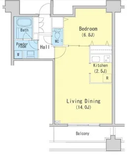 レジディア西麻布【8階】の間取り