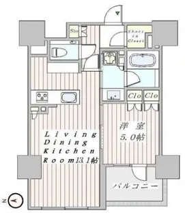 ルネ神田和泉町【9階】の間取り