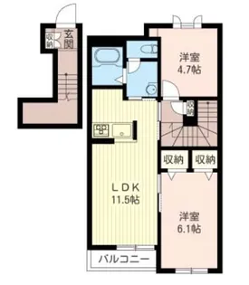 Kayanovere【2階】の間取り