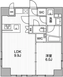 ALTERNA銀座【9階】の間取り